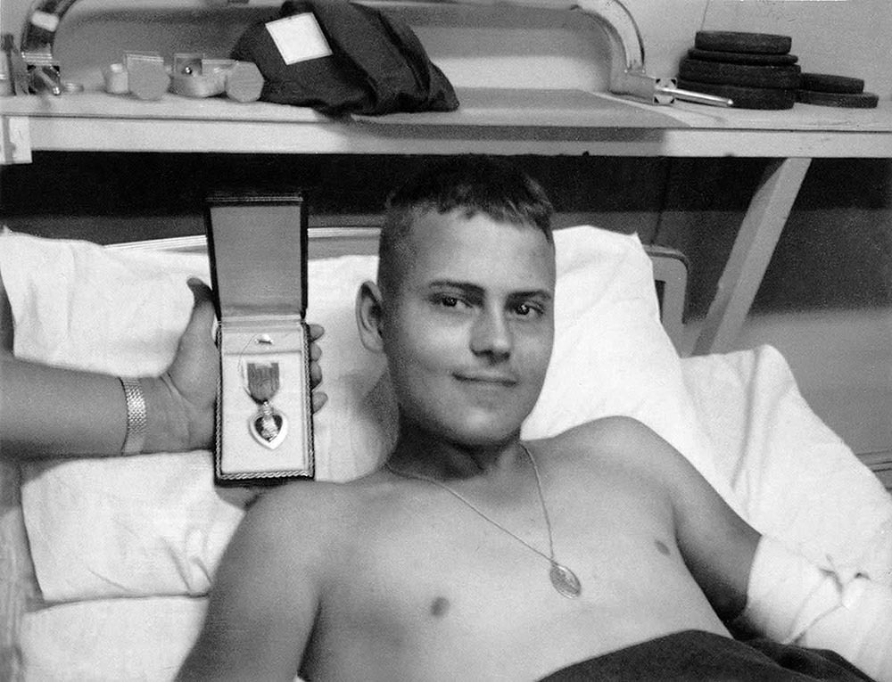 Parsons was wounded a month after he arrived in Vietnam and subsequently received a Purple Heart.