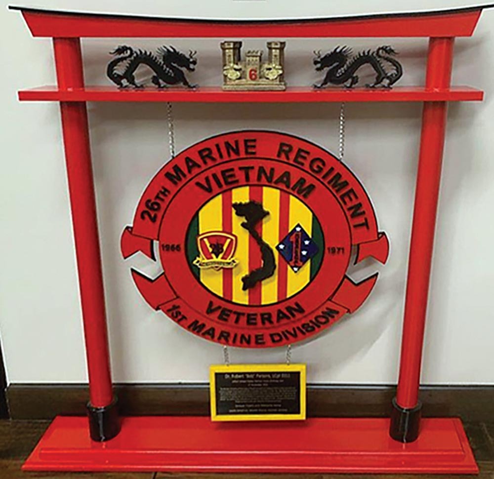 A gift made for Parsons by 6th Engineer Support Battalion.