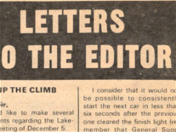 LETTERS TO THE EDITOR