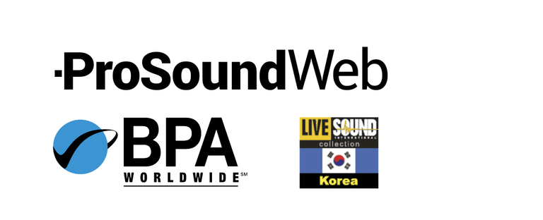 ProSoundWeb, BPA Worldwide and Live Sound Korea masthead logos