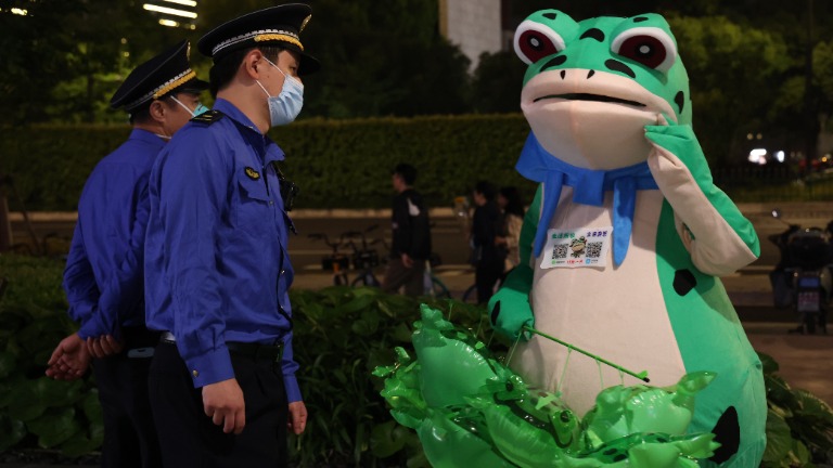 Why Are Sad Frogs Invading China’s Streets?
